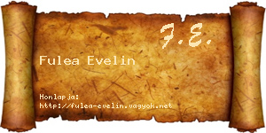 Fulea Evelin névjegykártya